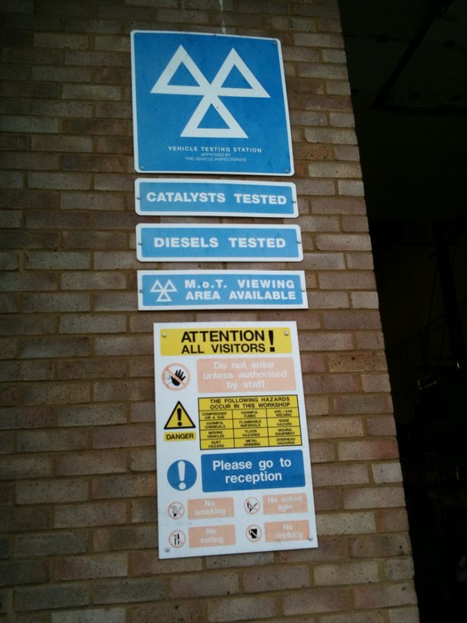garage warning signs